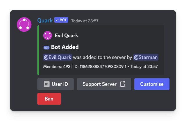 Home | Quark Logger | Discord Log Bot