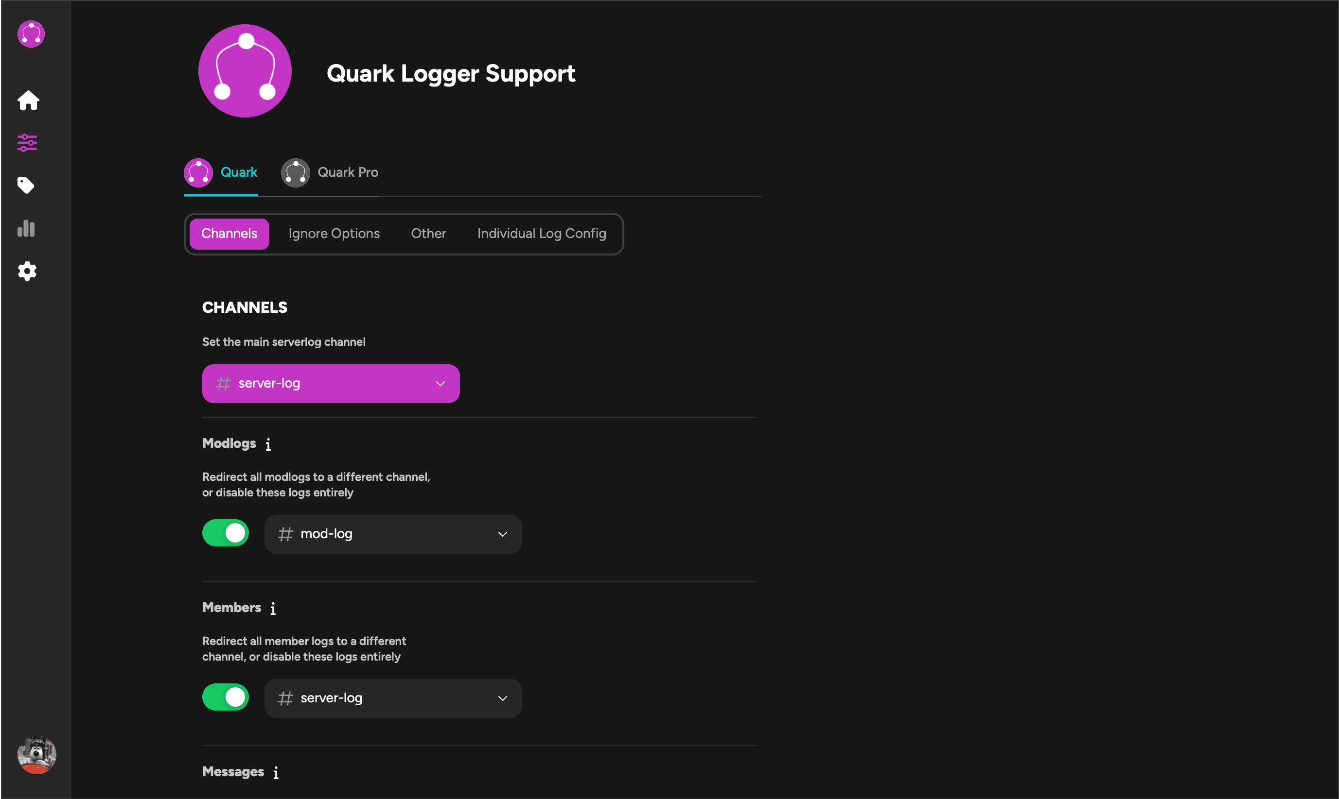 Quark Dashboard